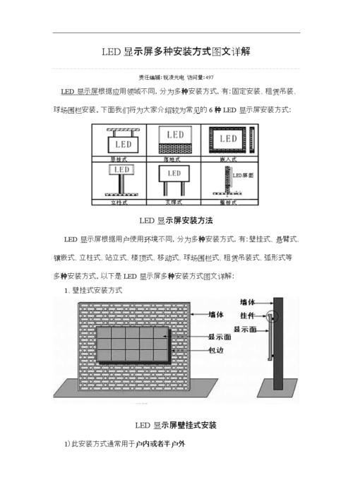  led大屏施工方案步驟詳解（led大屏幕廣告投放方案）