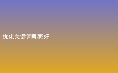 優(yōu)化關(guān)鍵詞哪家好